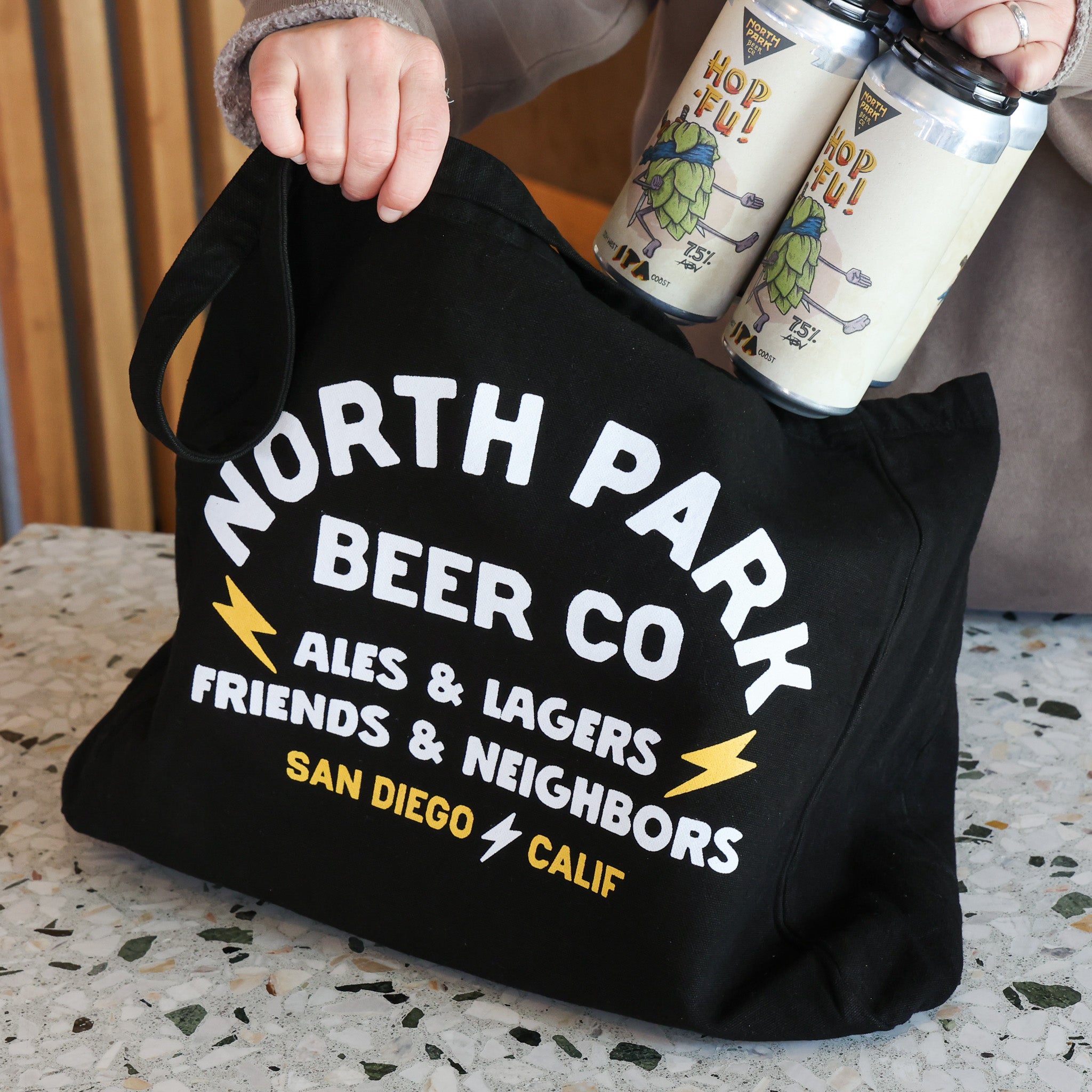 Ales + Lagers Black Tote Bag – North Park Beer Company