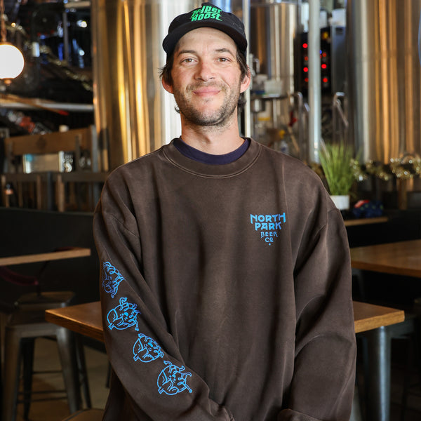 Brown + Blue Buddies Crewneck Pullover